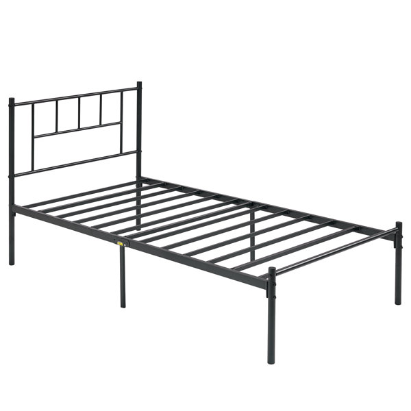 Ebern Designs Eeva Metal Bed Frame with Headboard, IronArt Platform